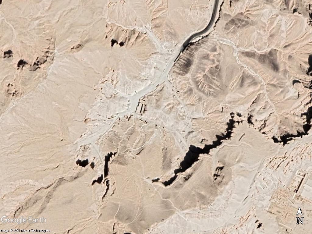 Arial view of the valley of the kings.