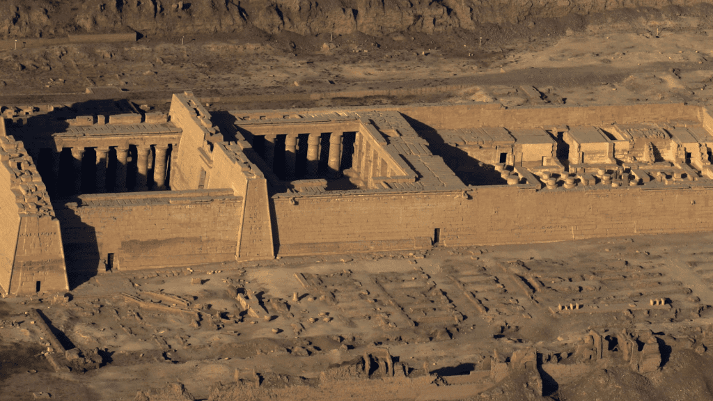 Aerial view of medinet habu